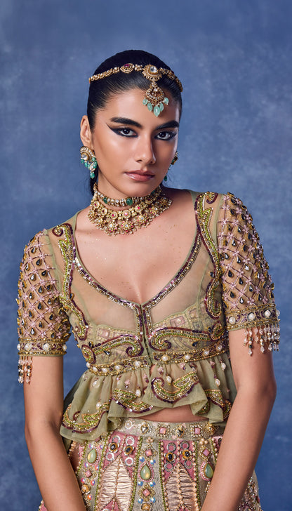 Madonna In Bloom - Full Lehenga Set
