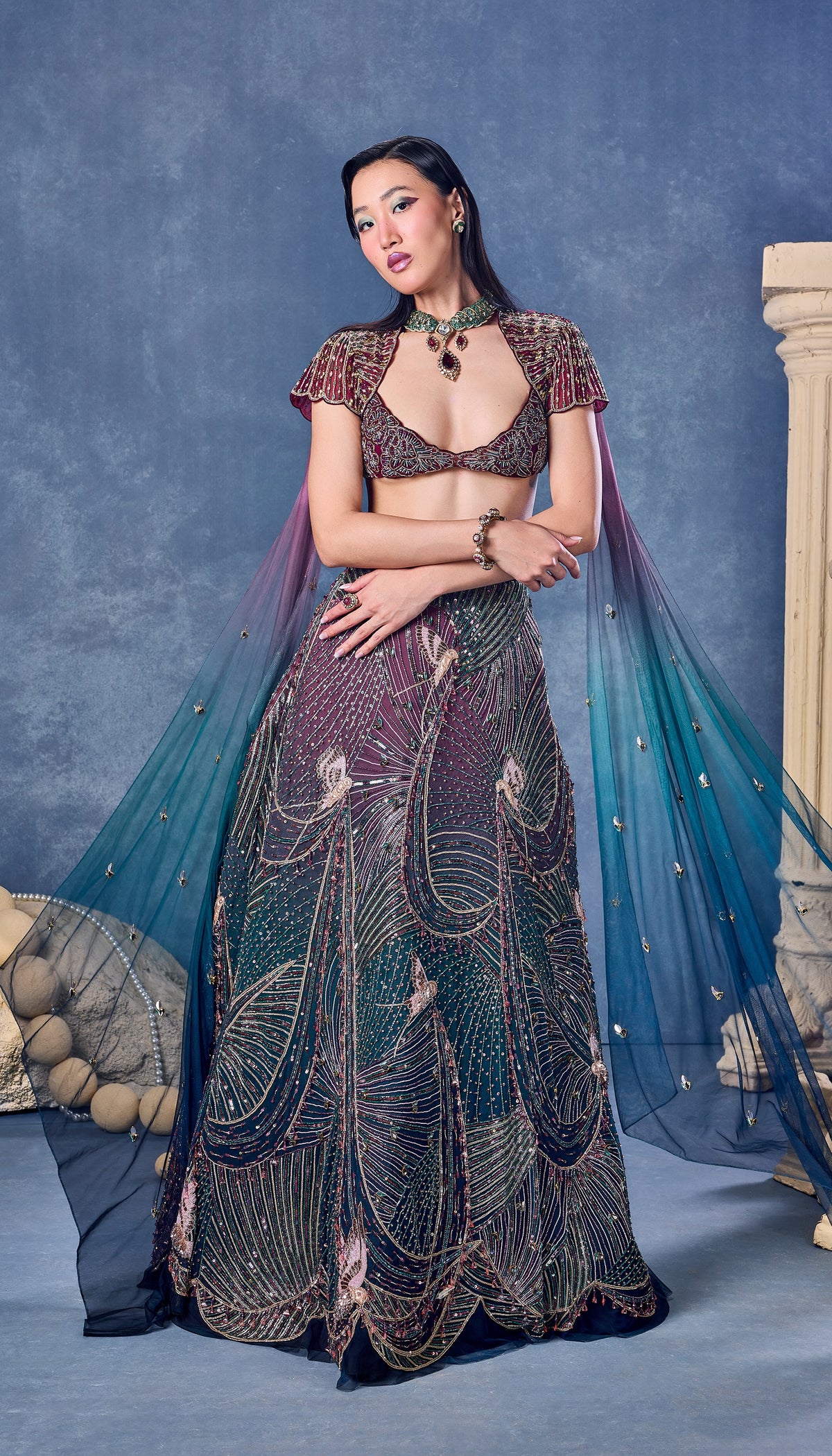 Halo After Dark - Full Lehenga Set