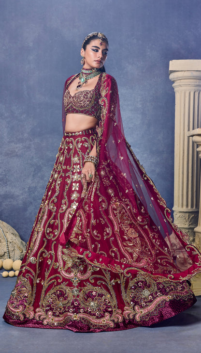 Rouge Devotion - Lehenga Set