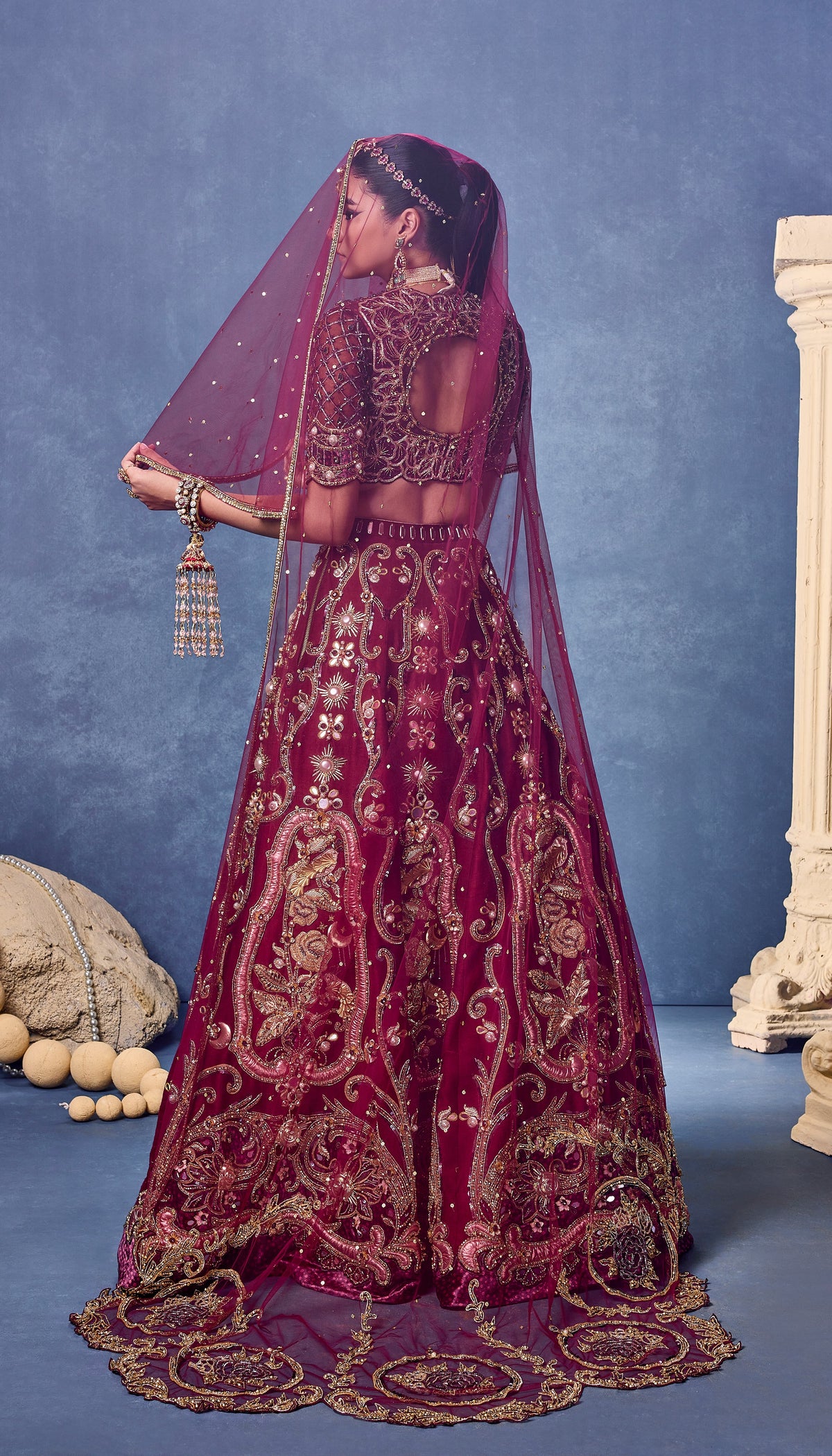Rouge Devotion - Lehenga Set