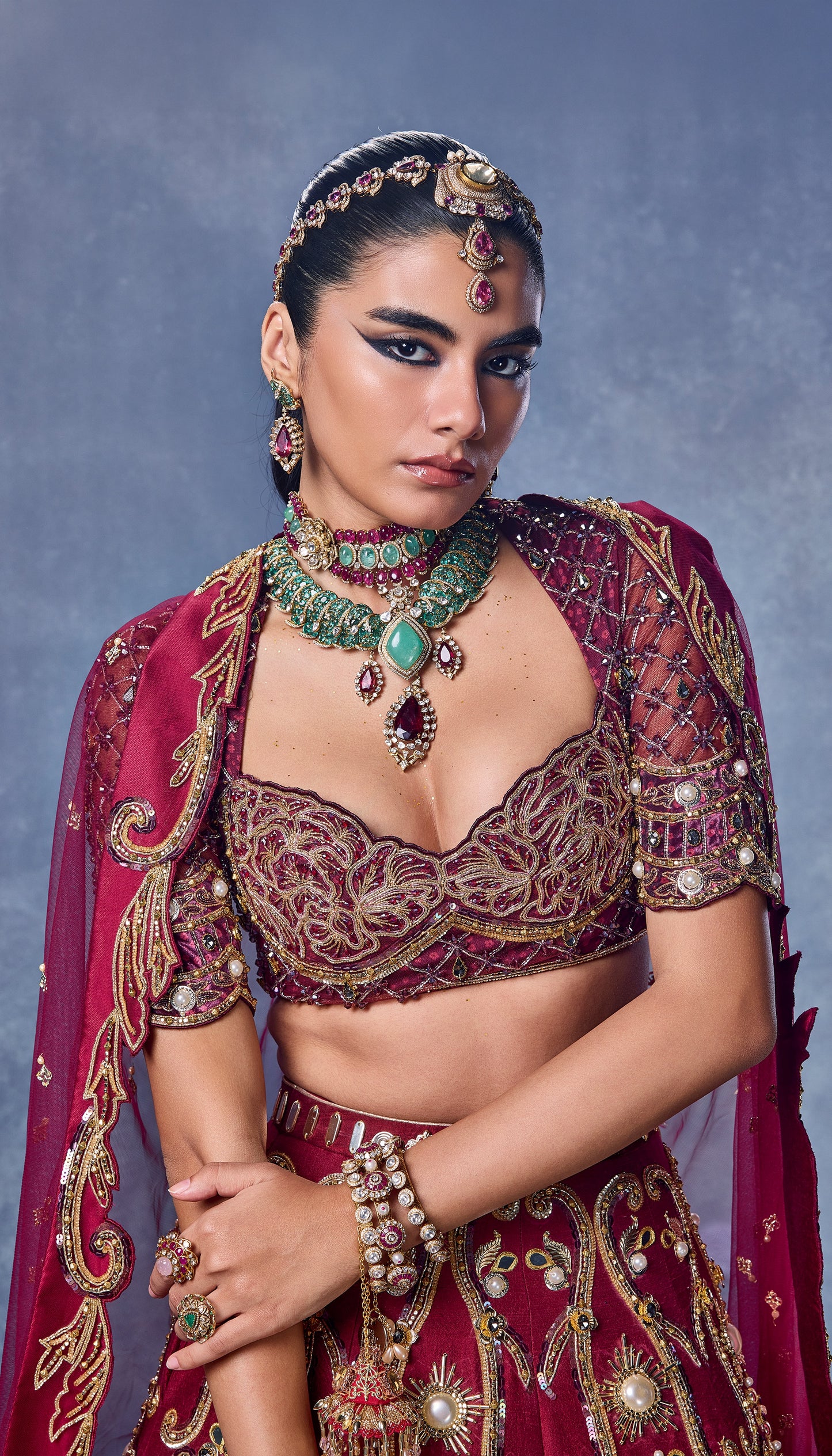 Rouge Devotion - Lehenga Set
