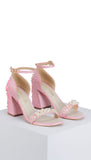 The Dandelion Twinkle - Blush Mini Block Heels