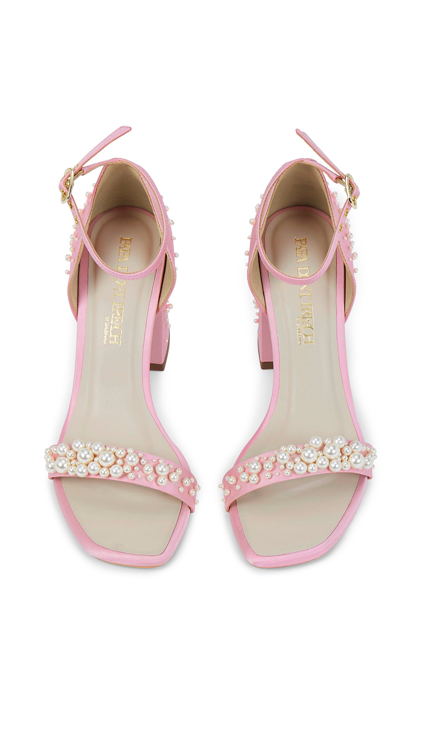 The Dandelion Twinkle - Blush Mini Block Heels