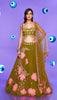 NIGHT BABE - OLIVE GREEN EMBELISHED FULL LEHENGA SET