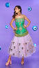 NOT YOUR AVERAGE ANYTHING - FOREST GREEN HALF EMBELLISHED LEHENGA SET