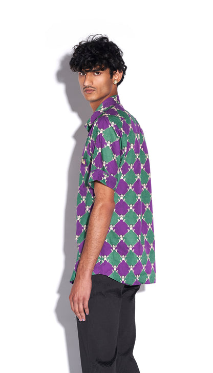 All that cat! - Shirt in Purple Grinfield