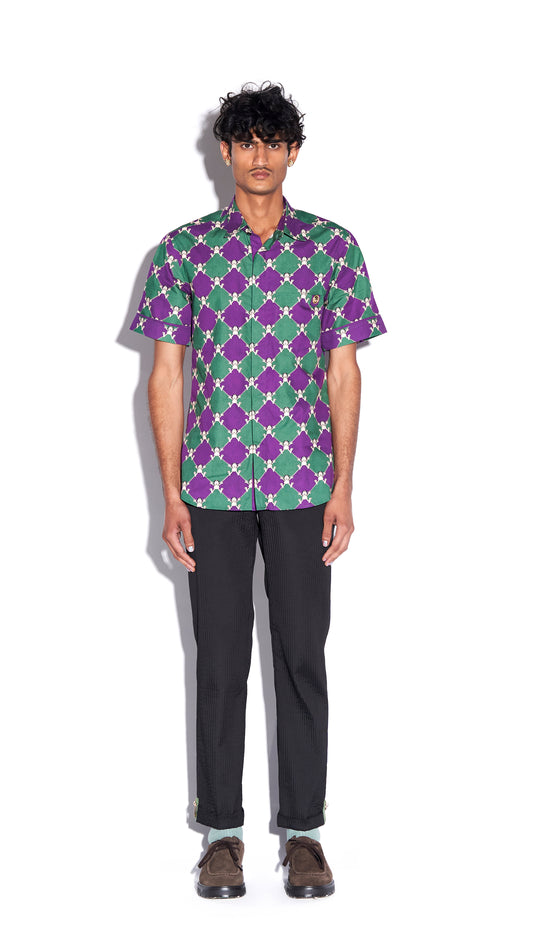 All that cat! - Shirt in Purple Grinfield