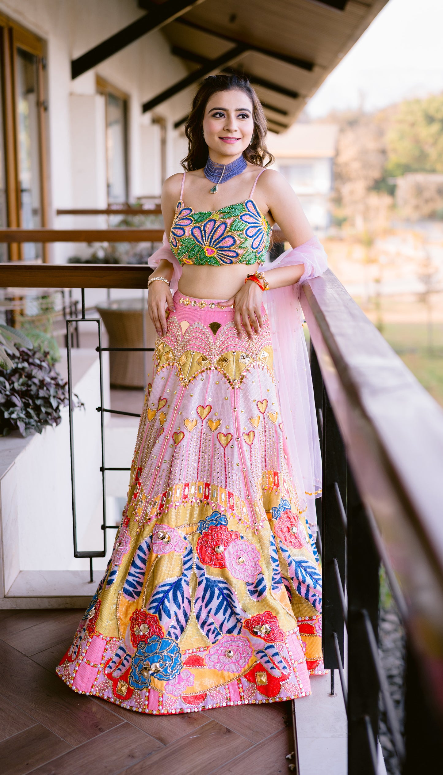 Bhavika in Tales of Confetti lehenga set