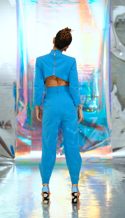 CERULEAN BLUE JUMPSUIT