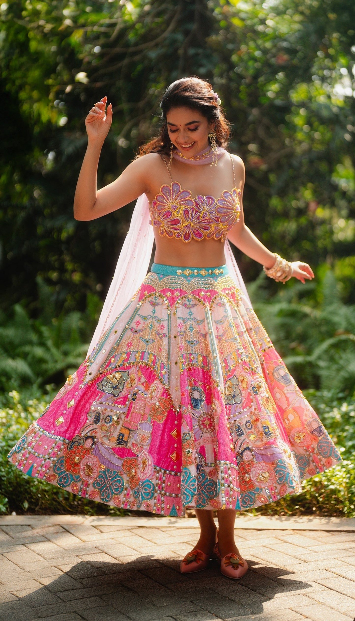 KEERTHY IN WHIRL OF WHIMSY LEHENGA SET