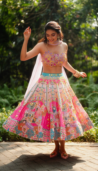 KEERTHY IN WHIRL OF WHIMSY LEHENGA SET