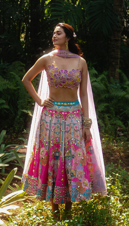 KEERTHY IN WHIRL OF WHIMSY LEHENGA SET