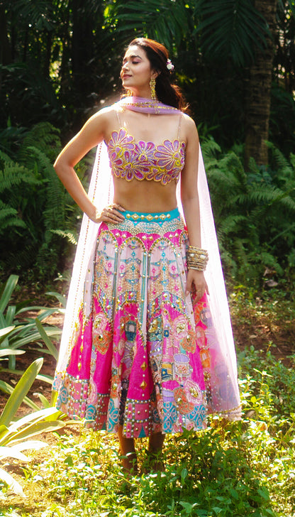 keerthy Suresh in Whirl Of Whimsy Lehenga Set