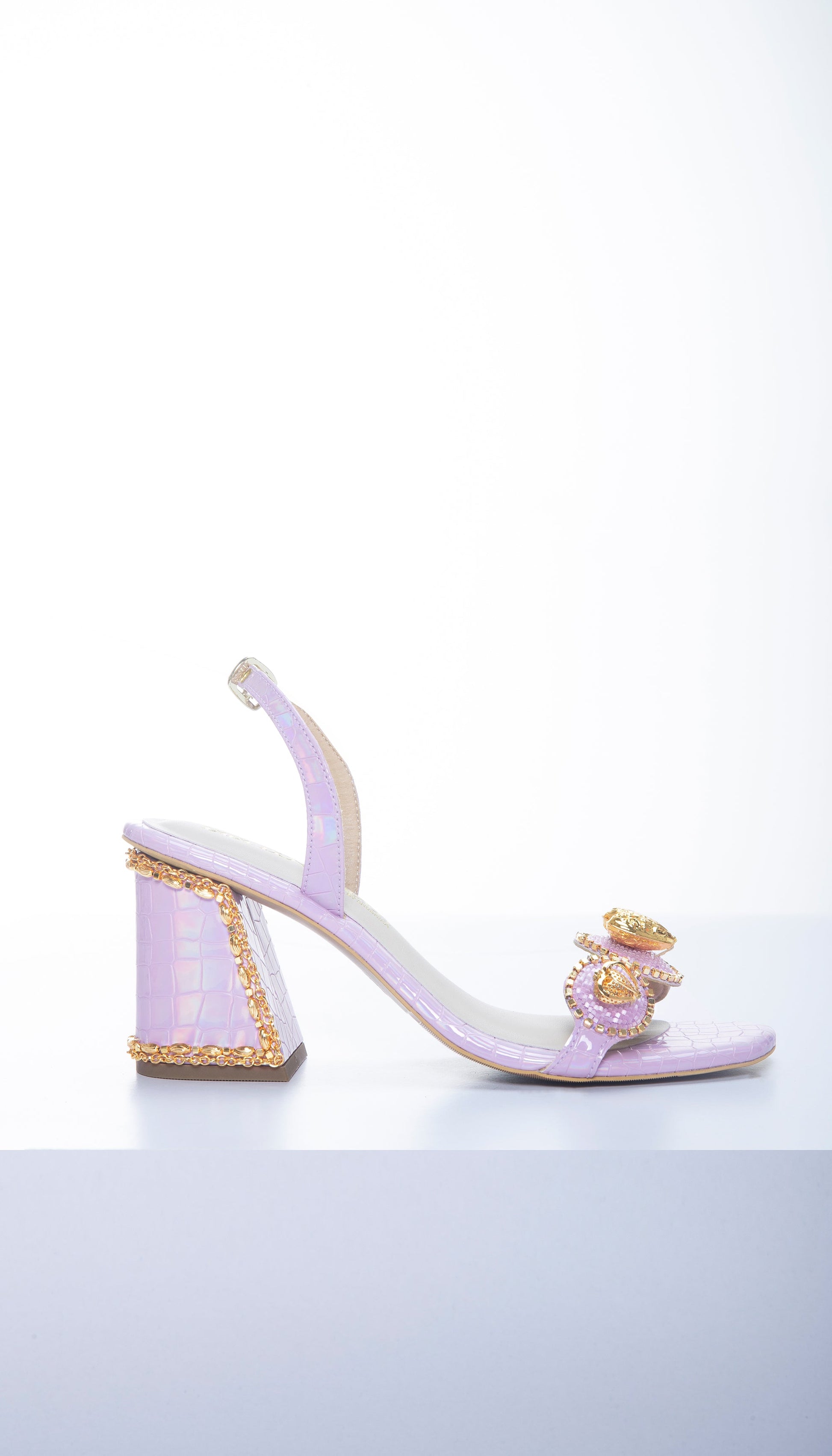 Le Macaron Lavender Lilac Block heels - Main Image