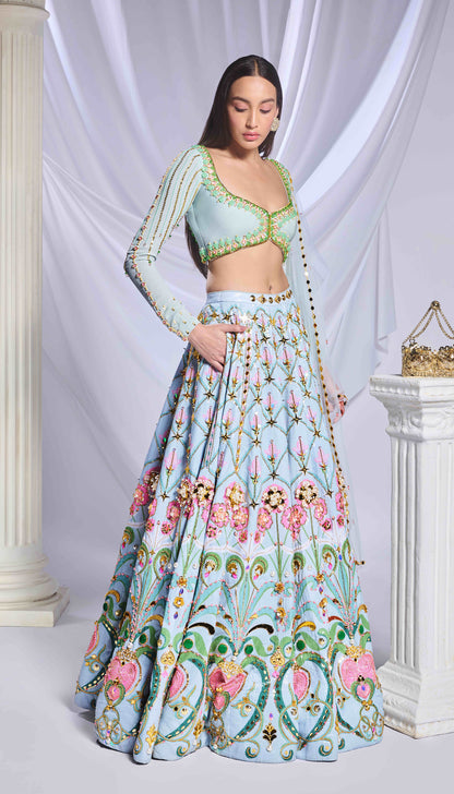 Mint Mystique Lehenga Set