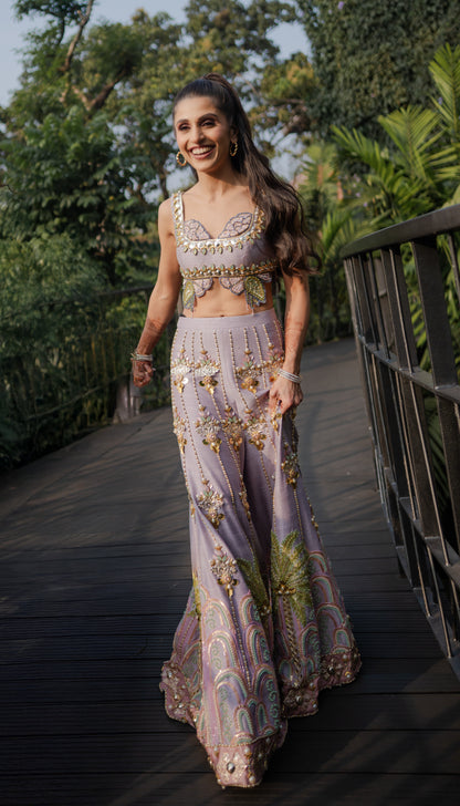Nikita in Teal Fishcut lehenga Set
