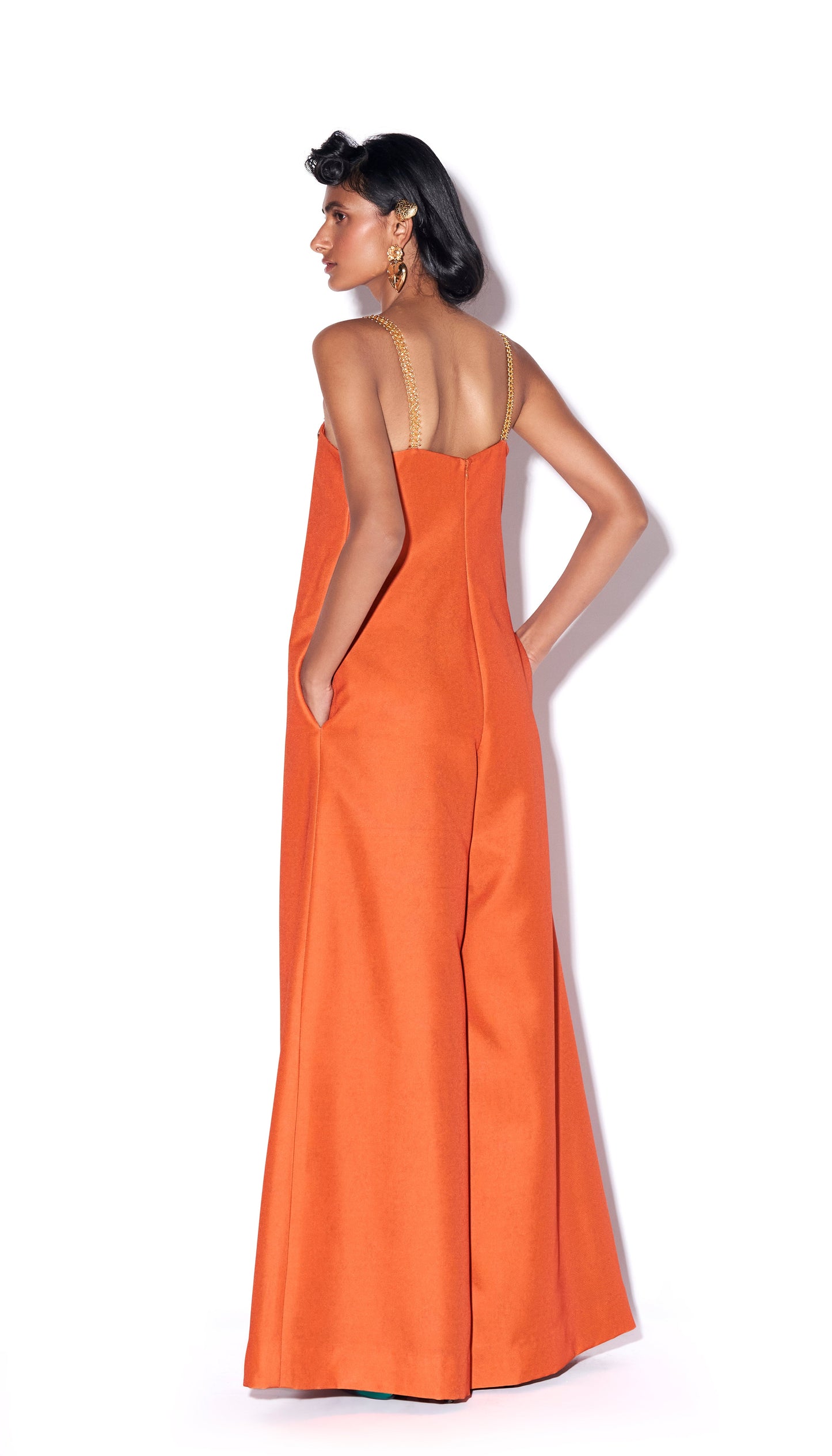 Orange you lovely - Invert Pleated Jumpsuit