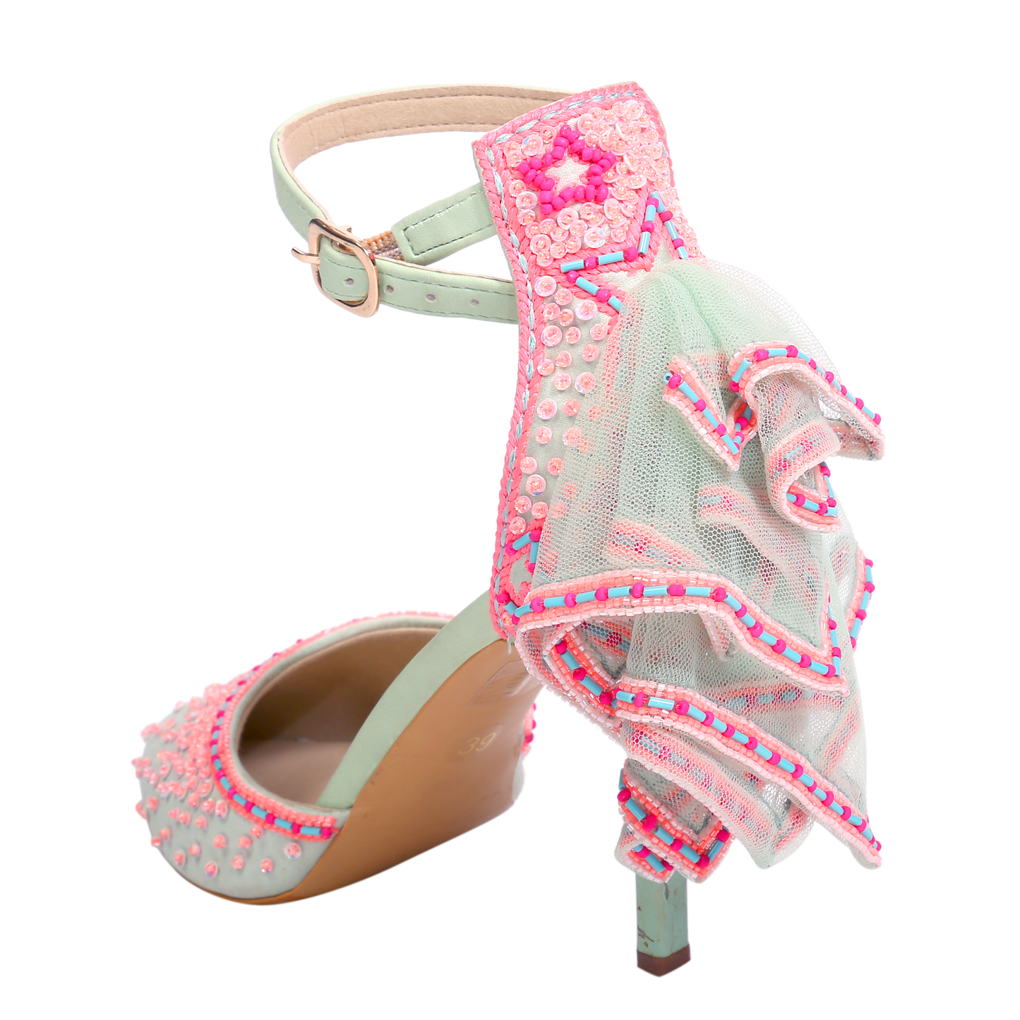 Pandora - Mint Green pointed Stilettos