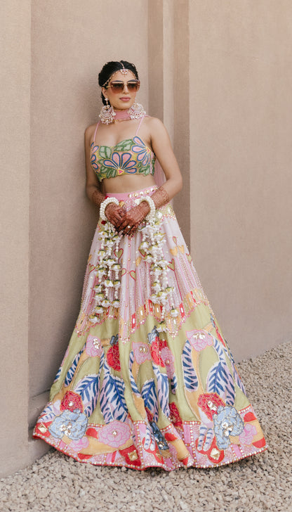 Tara in Tales of Confetti lehenga set