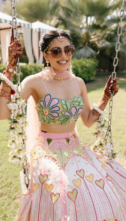 Tara in Tales of Confetti lehenga set
