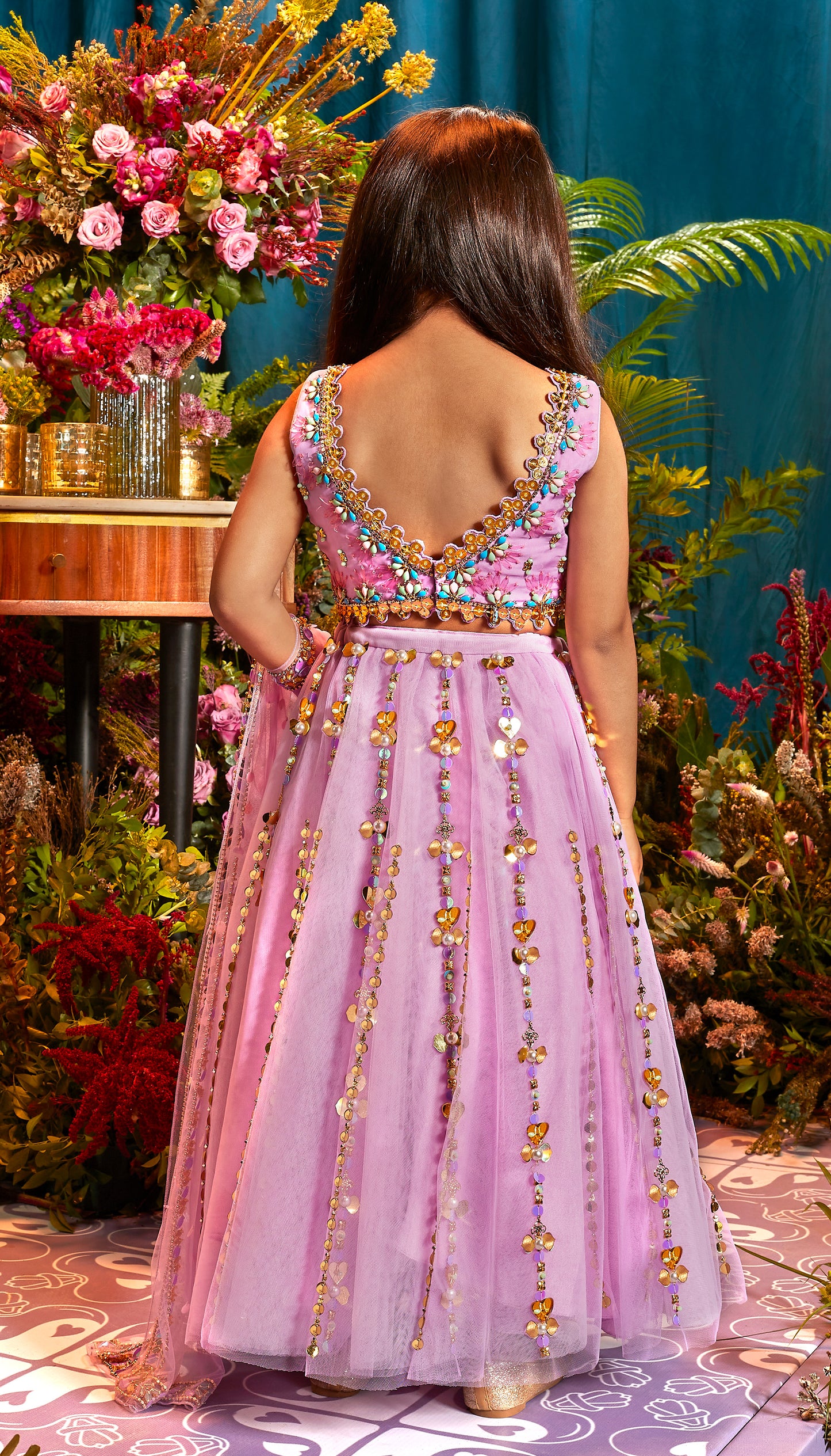 YEIRA - LILAC BABY LEHENGA SET