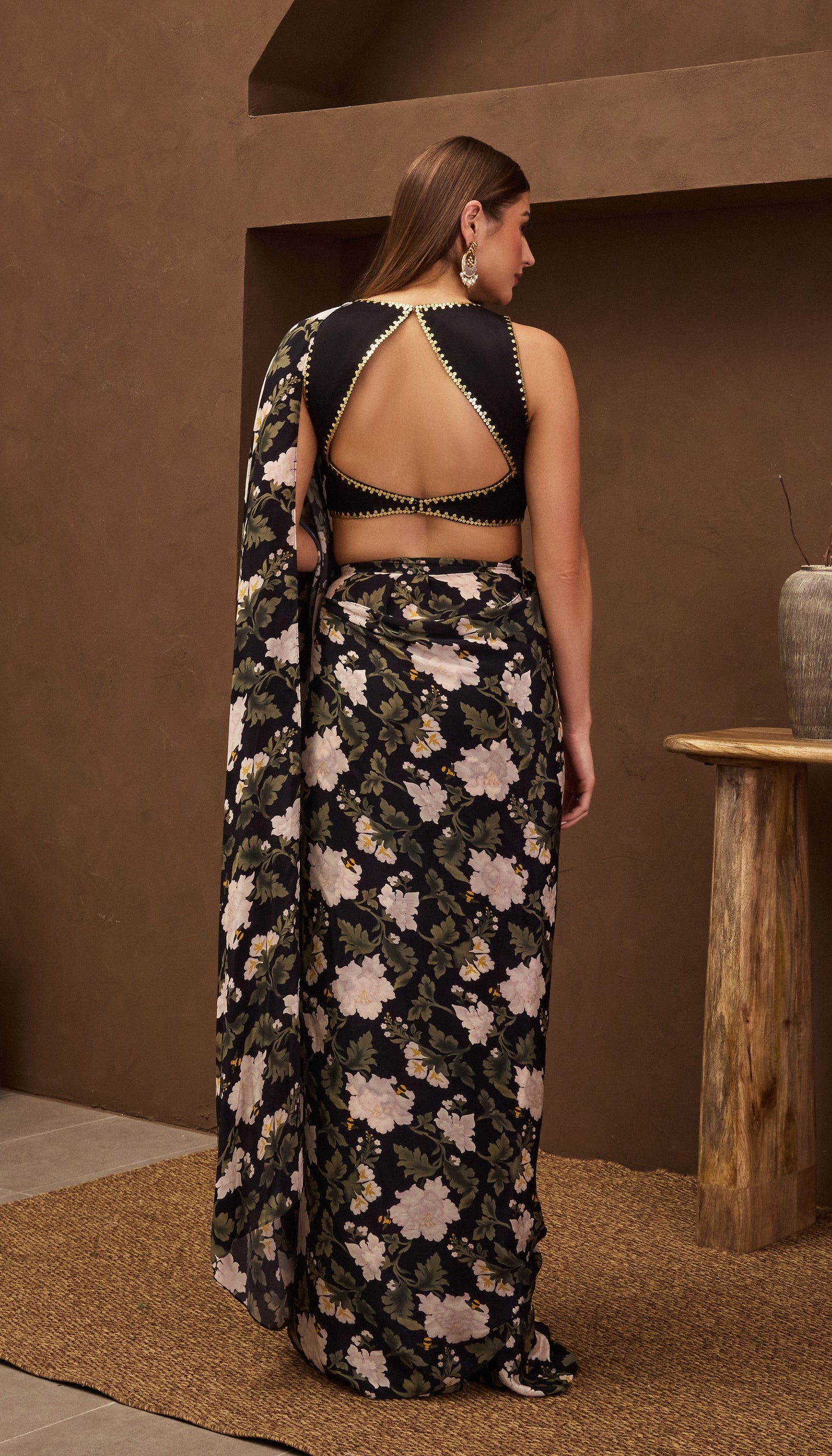 CLOUDBURST PRE-STITCHED SAREE SET