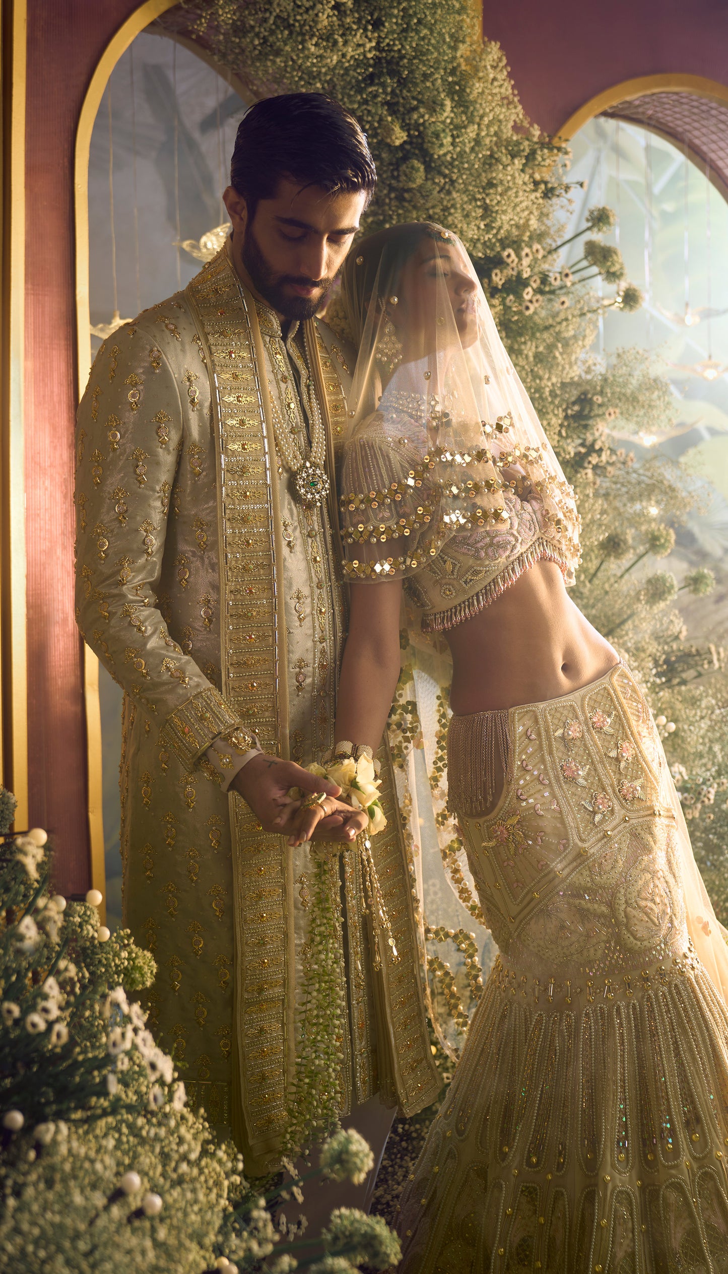 Gold Sherwani Set- Papa Don't Preach