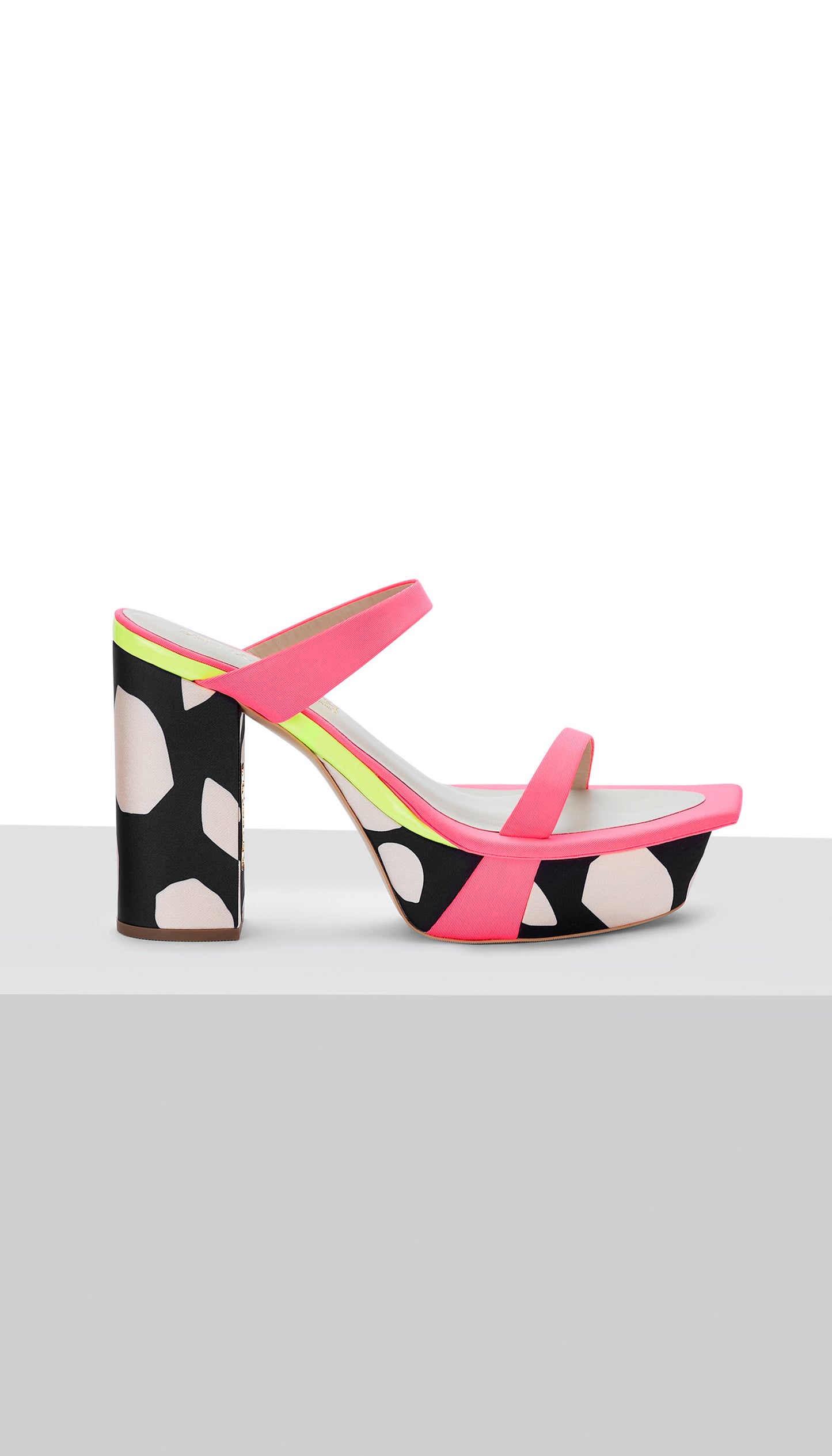 Neon Blaze - Platform Block Heels