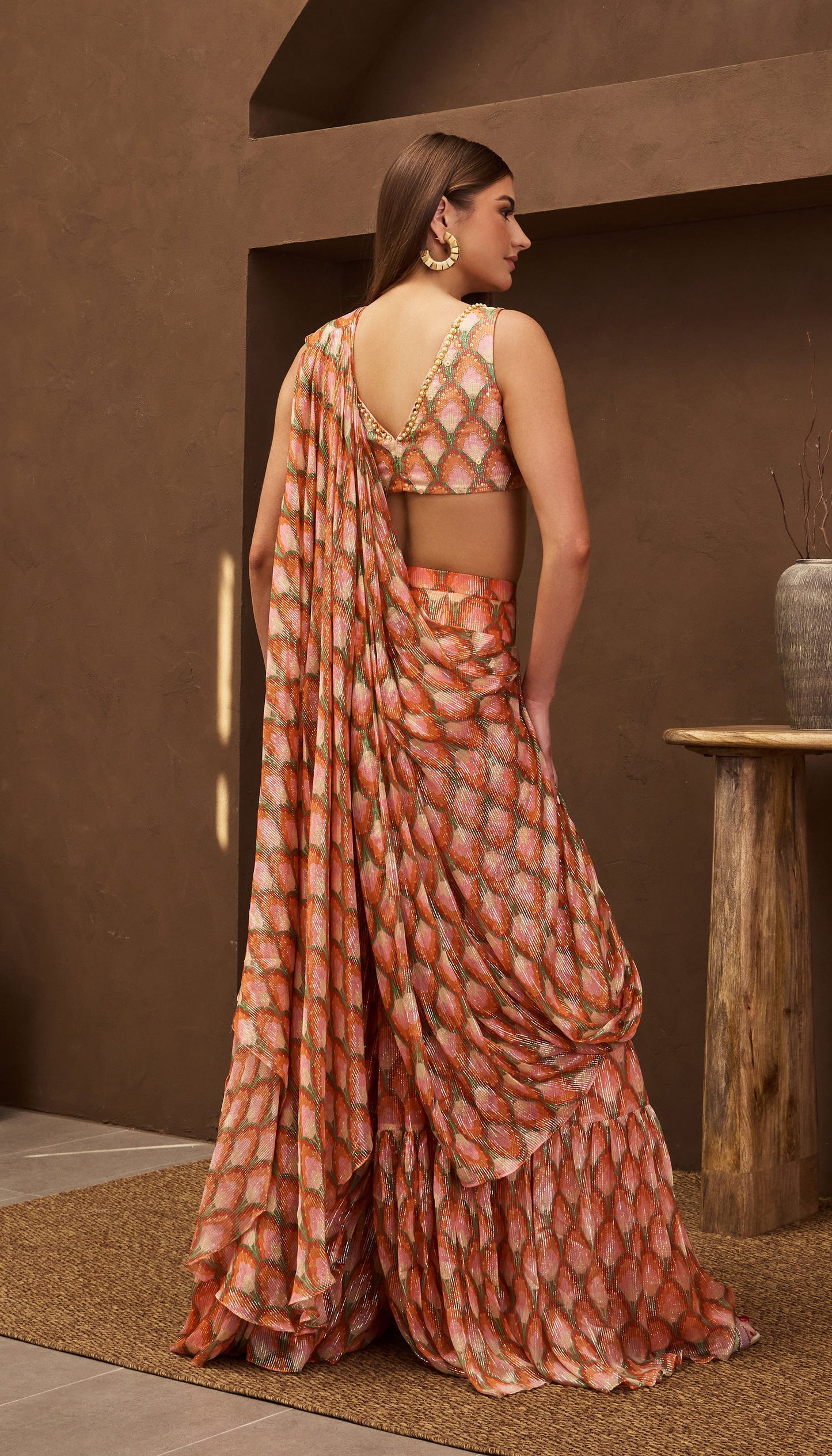 PEONY PLUSH SHARARA SAREE SET