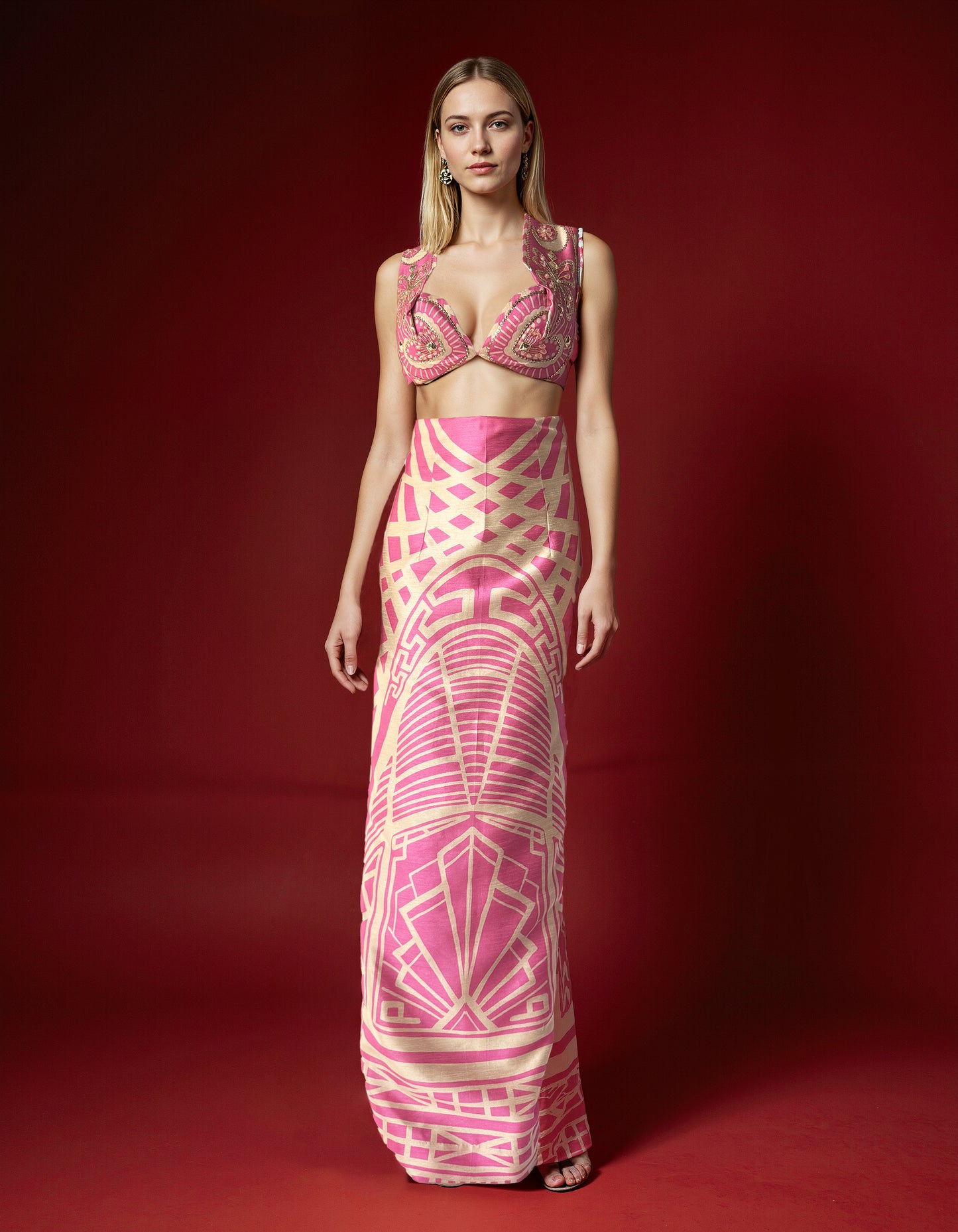 Abstract Pink Skirt