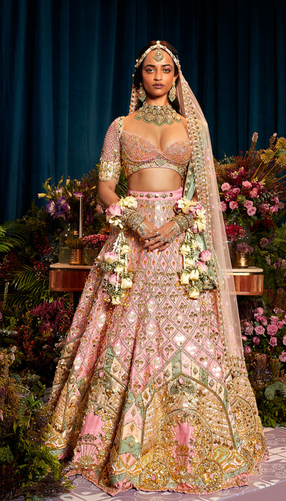 Alice - Baby Pink  Royal Carriage Lehenga Set