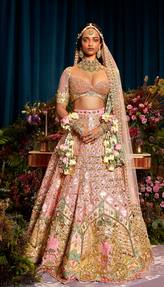  Indian Bridal Lehenga Chaniya Choli Set for Women