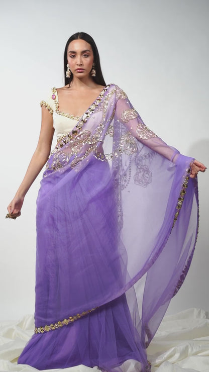 Lavender Love Potion saree set