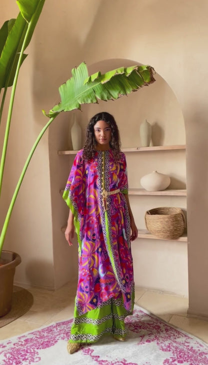 Sylvia - Lilac Kaftan Top & Pant Set