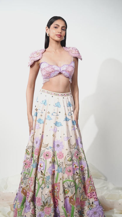 Whimsical wonderland lehenga set