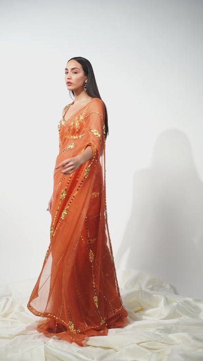 Sundown Soiree saree set