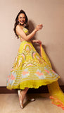 Rakul Preet in  LIME EMBELLISHED HALF LEHENGA SET