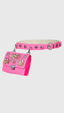 Hot Pink Denim Belt bag