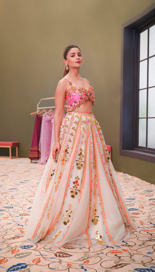 Ivory Lehenga Set- Papa Don't Preach
