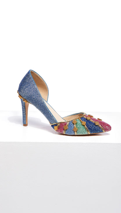 Midnight’s Babe- Multicoloured Stiletto Pumps