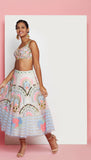 AURORA  - IVORY EMBELLISHED HALF LEHENGA SET
