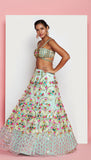 Rebel -  Mint Green Embellished Lehenga Set