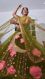 Raja Kumari - olive embellished Lehenga Set