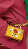 Canary Yellow Chain-link Belt Bag
