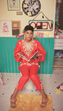 MIRANDA - RED EMBELLISHED KURTA AND PANT SET