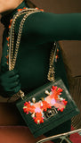 Sacramento Green Embellished Crossbody
