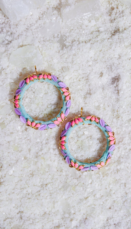 Hand Embroidered Hoops - Papa Don't Preach by Shubhika