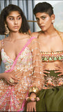 Chrissy Teigen - BISCUIT NUDE EMBELLISHED SAREE SET