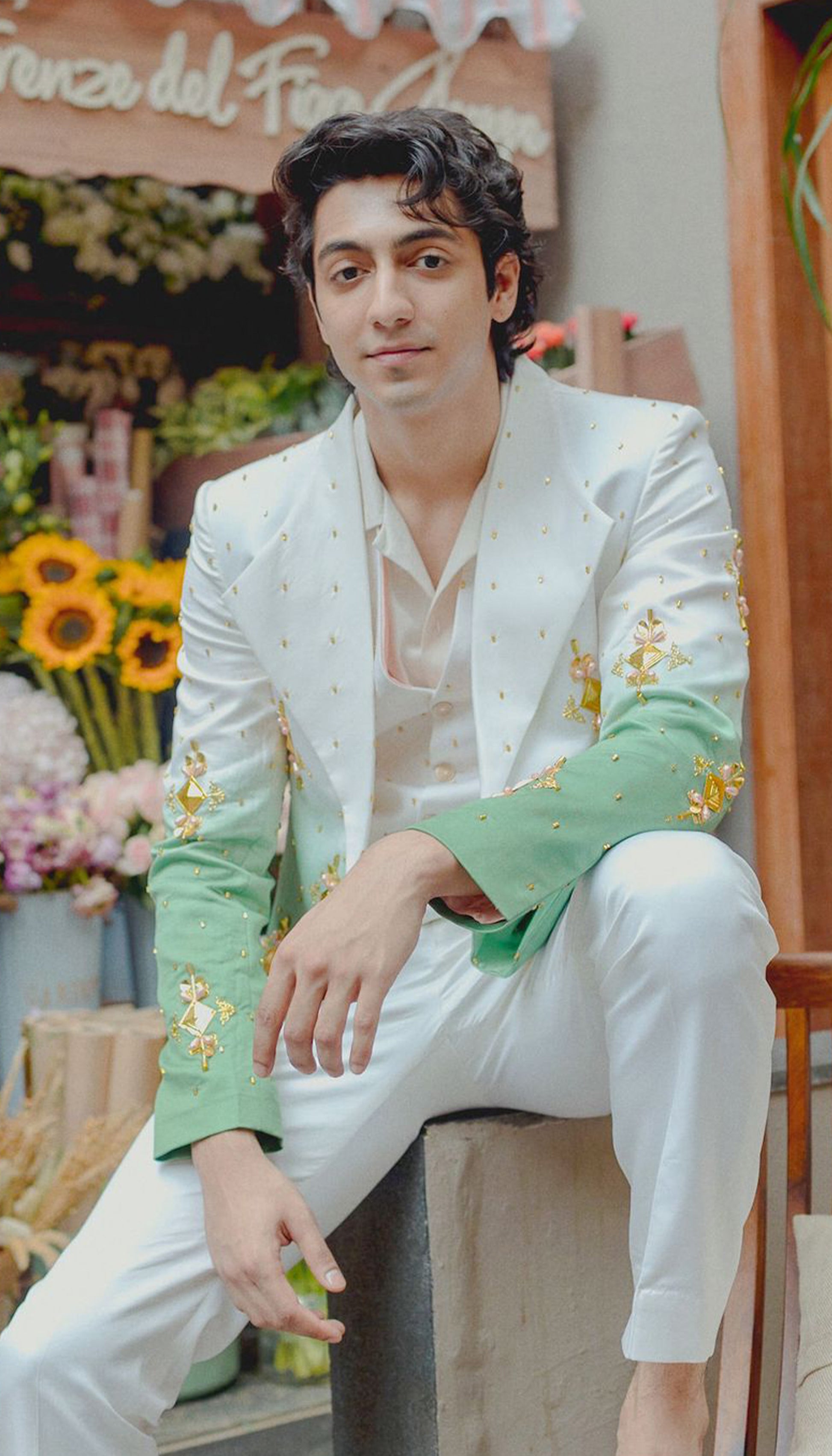 Ahaan Pandey OLIVE SUIT - Main Image