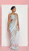 HEART CONFETTI'S  - Powder blue EMBELLISHED PRE-STICHED SAREE SET
